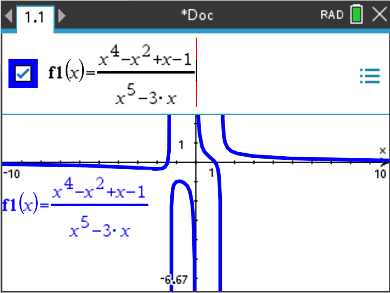 Function Input Screenshot