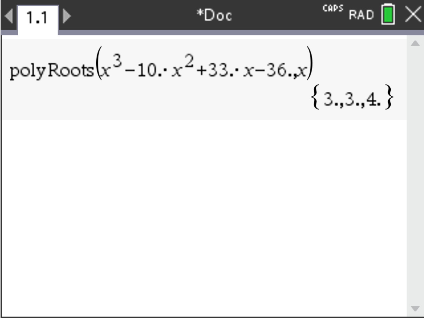 Polynomial Step 1 Screenshot